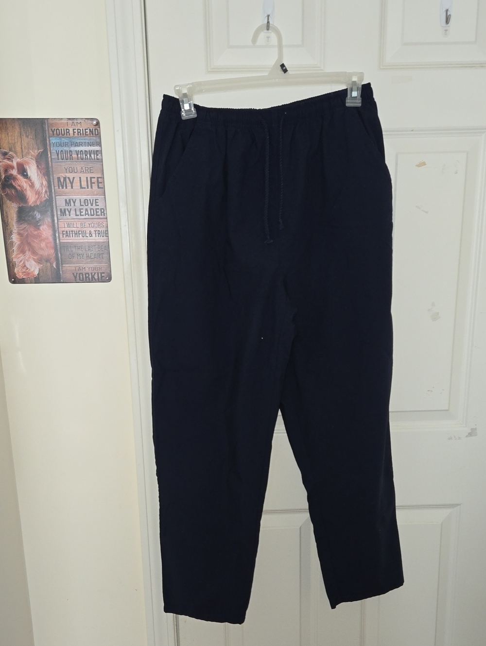 Navy Drawstring Casual Pants